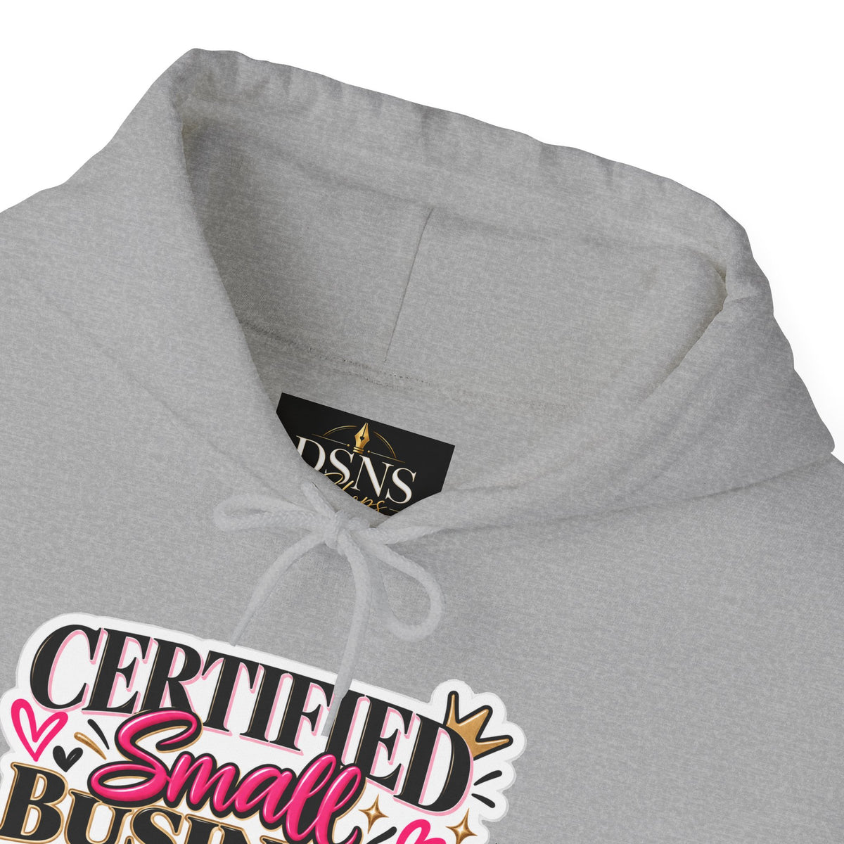 Certified Small Business Baddie Hoodie — Bold Women Entrepreneur Graphic Sweatshirt