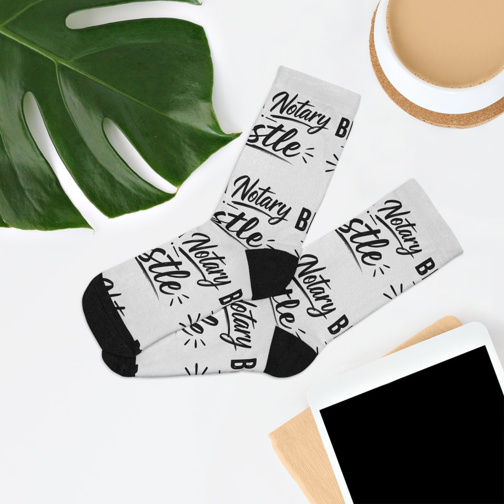 Being a Notary Is My Hustle Crew Socks ✍🏽