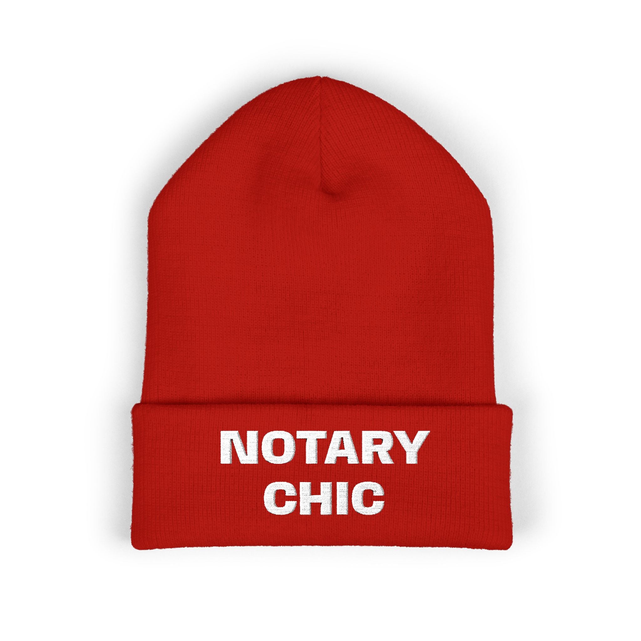 Notary Chic Embroidered Cuffed Beanie | Cozy Notary Public Winter Hat