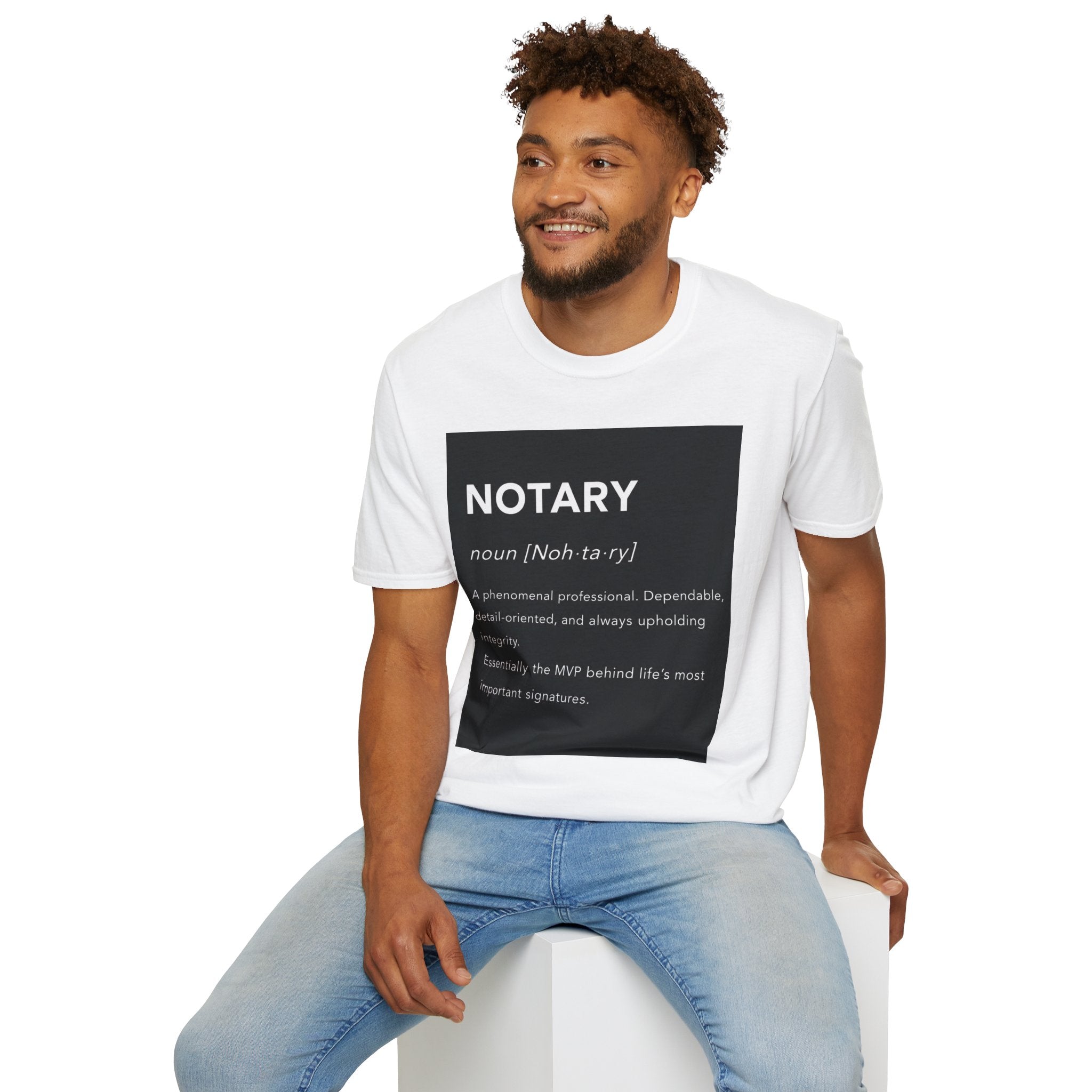 Notary Definition T-Shirt | Minimalist Notary Public Tee | Loan Signing Agent Shirt | Professional Notary Graphic Tee | Unisex Business Apparel