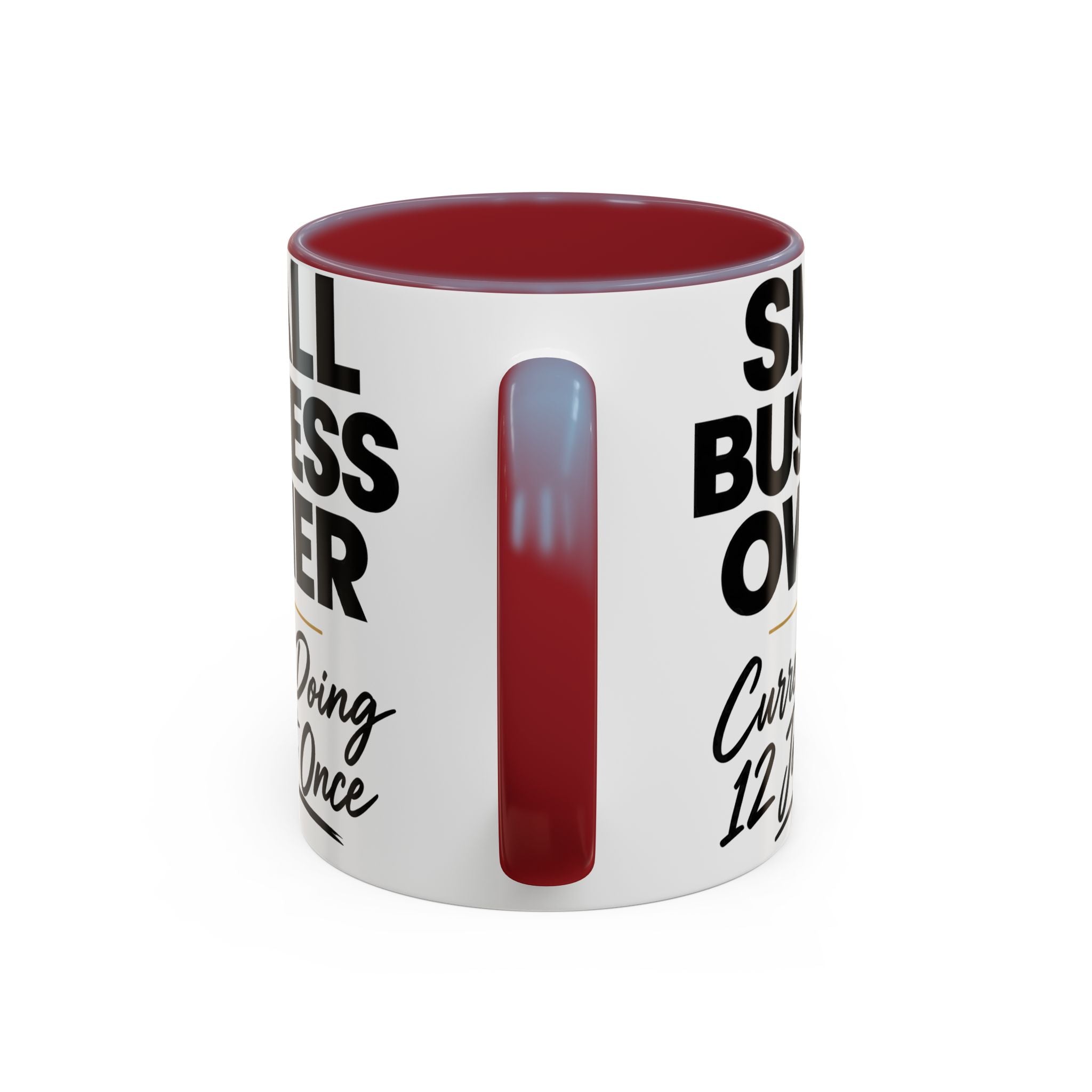 Small Business Owner Mug | “Currently Doing 12 Jobs at Once” Funny Entrepreneur Coffee Cup