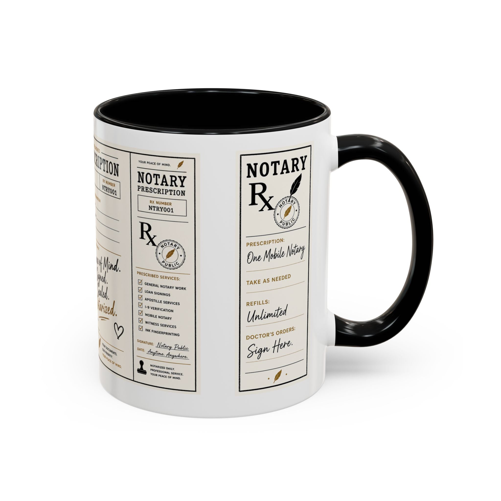 Notary Prescription | Accent Coffee Mug (11oz & 15oz)