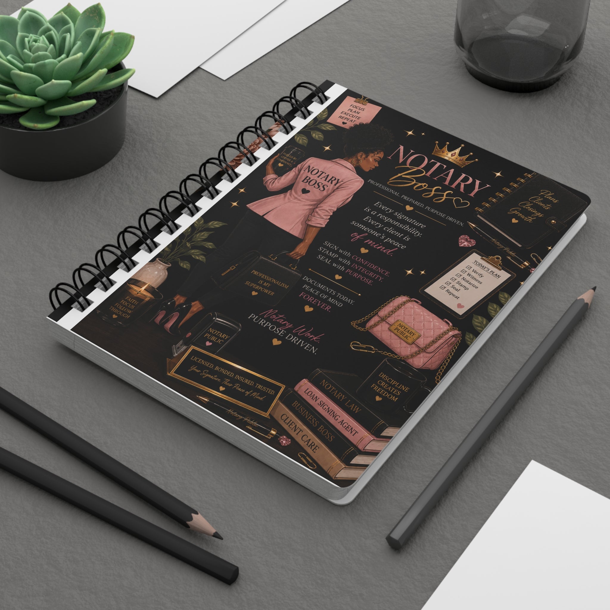 Notary Boss™ Hardcover Journal | Luxury Notebook for Notaries & Loan Signing Agents