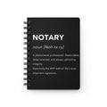 📓 Notary Definition Spiral Journal | Minimalist Notary Notebook | Loan Signing Agent Planner | Professional Notary Gift | Black & White Journal