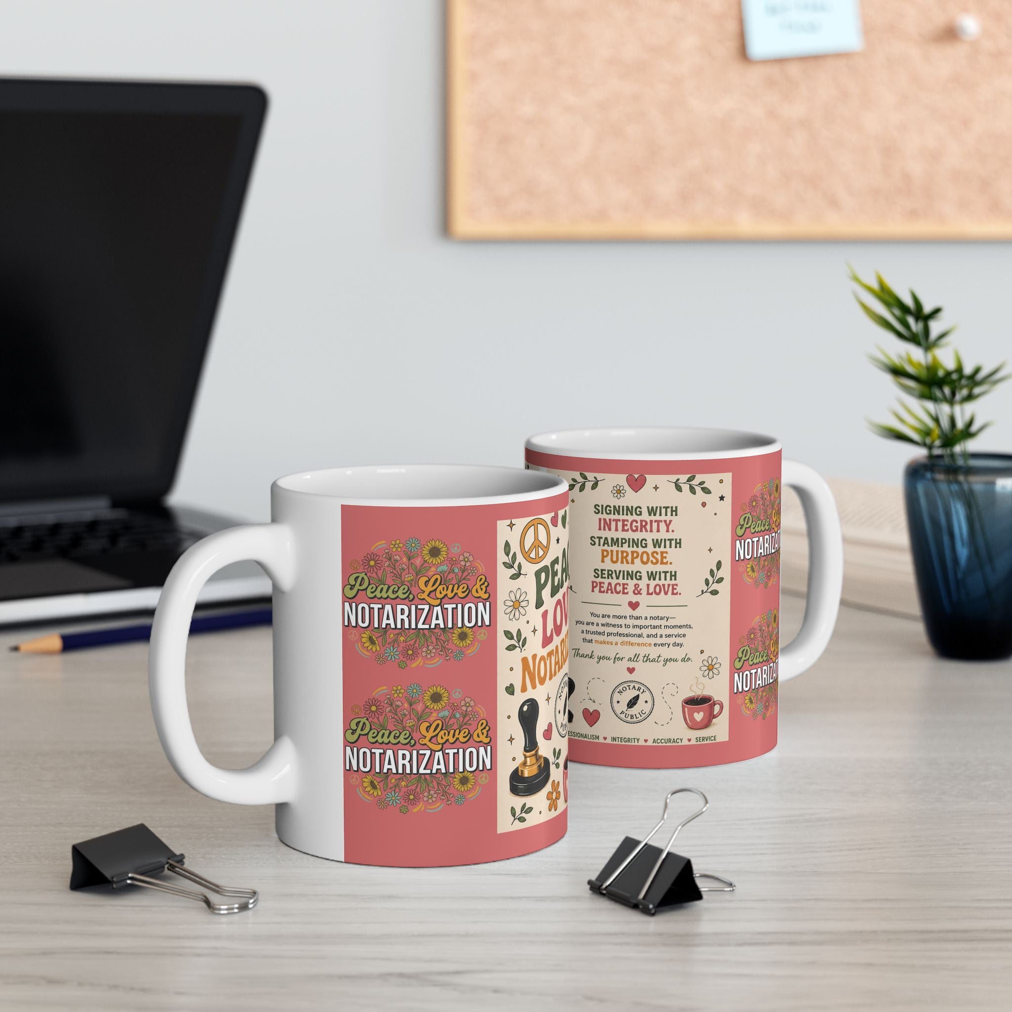 Retro Notary Coffee Mug | 11oz & 15oz Gift for Notaries, Loan Signing Agents & Mobile Notary Professionals