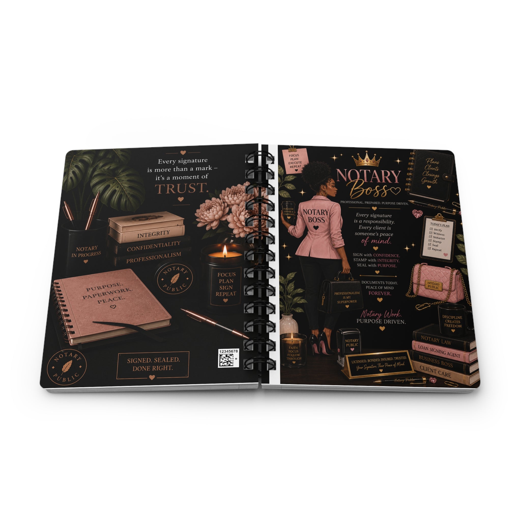 Notary Boss™ Hardcover Journal | Luxury Notebook for Notaries & Loan Signing Agents