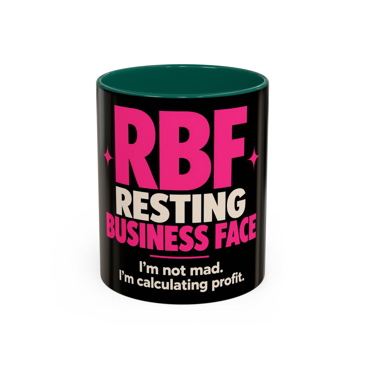 RBF Mug — "Resting Business Face: I'm not mad. I'm calculating profit."