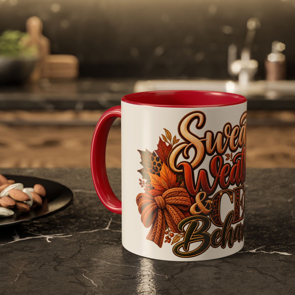 Sweater Weather & CEO Behavior Mug – Fall Pumpkin Latte Seasonal Coffee Cup (11oz/15oz)