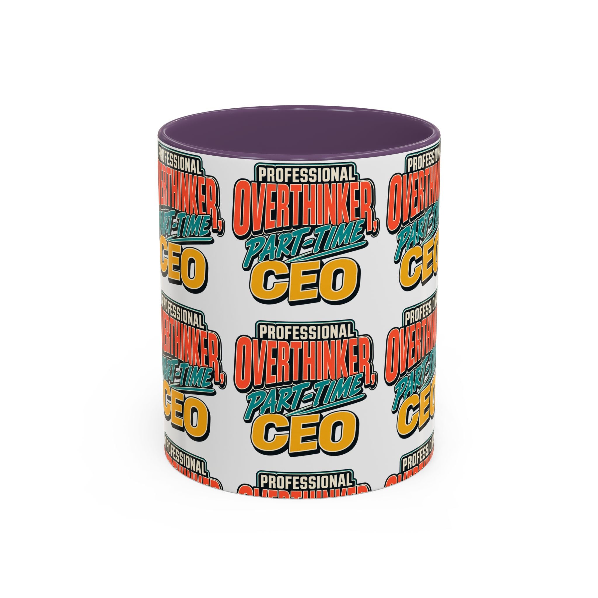Professional Overthinker Part-Time CEO Mug | Funny Small Business Owner Coffee Cup | Entrepreneur and Side-Hustle Gift