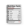 Nutrition Facts: CEO Edition Spiral Journal | 150-Page Motivational Notebook for Entrepreneurs, Small Business Owners & Goal Getters