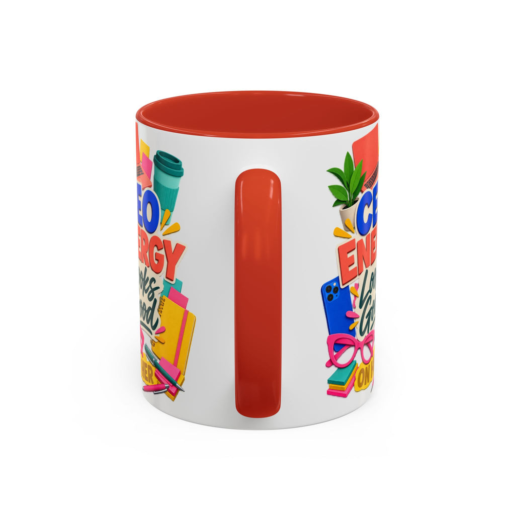 CEO Energy Looks Good on Her Mug | Women in Business Coffee Cup | Female Entrepreneur Gift | Boss Lady Office Mug