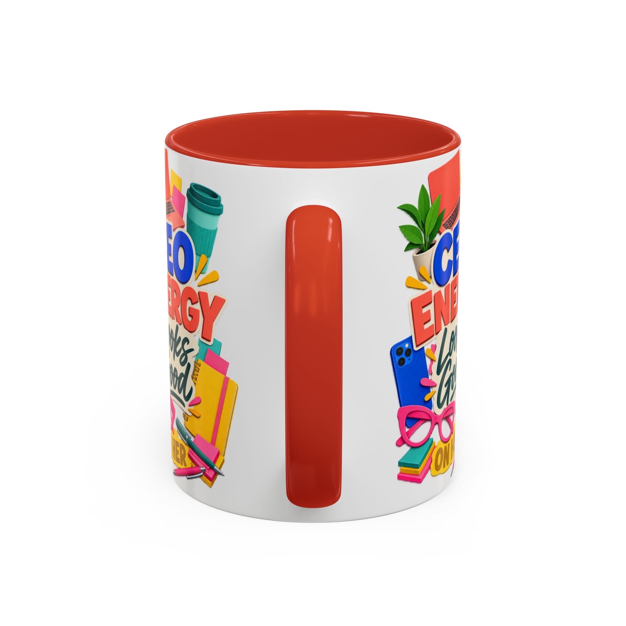 CEO Energy Looks Good on Her Mug | Women in Business Coffee Cup | Female Entrepreneur Gift | Boss Lady Office Mug