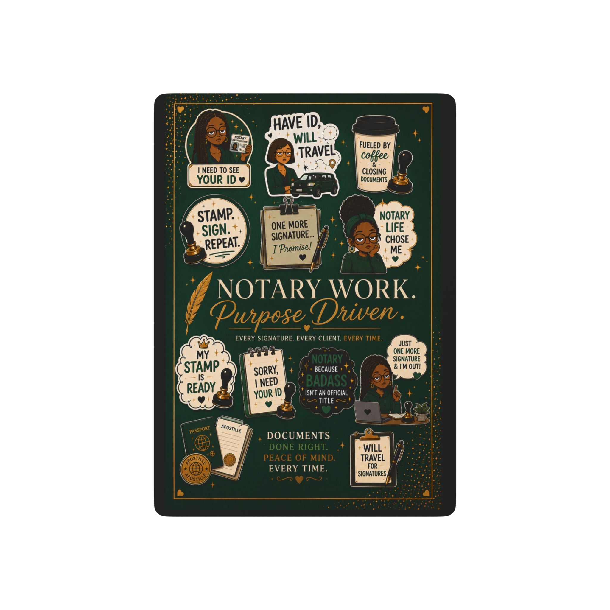Notary Work. Purpose Driven. Playing Cards | Notary Public Poker Deck | Gift for Mobile Notaries