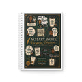 Notary Work Spiral Notebook — "Purpose Driven" Notary Journal with Stamps & Quotes