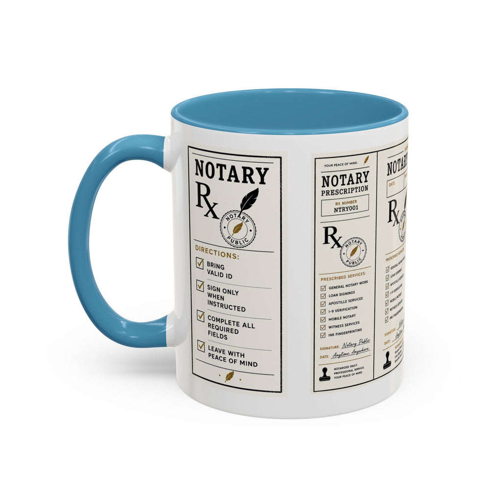 Notary Prescription | Accent Coffee Mug (11oz & 15oz)