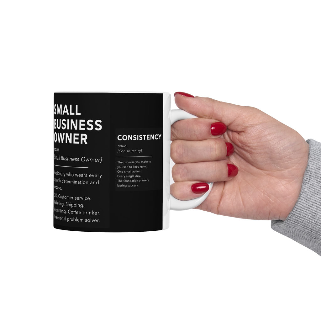 ☕ Small Business Owner Definition Coffee Mug | Entrepreneur Mug | CEO Gift | Minimalist Business Owner Cup | Success & Motivation Mug