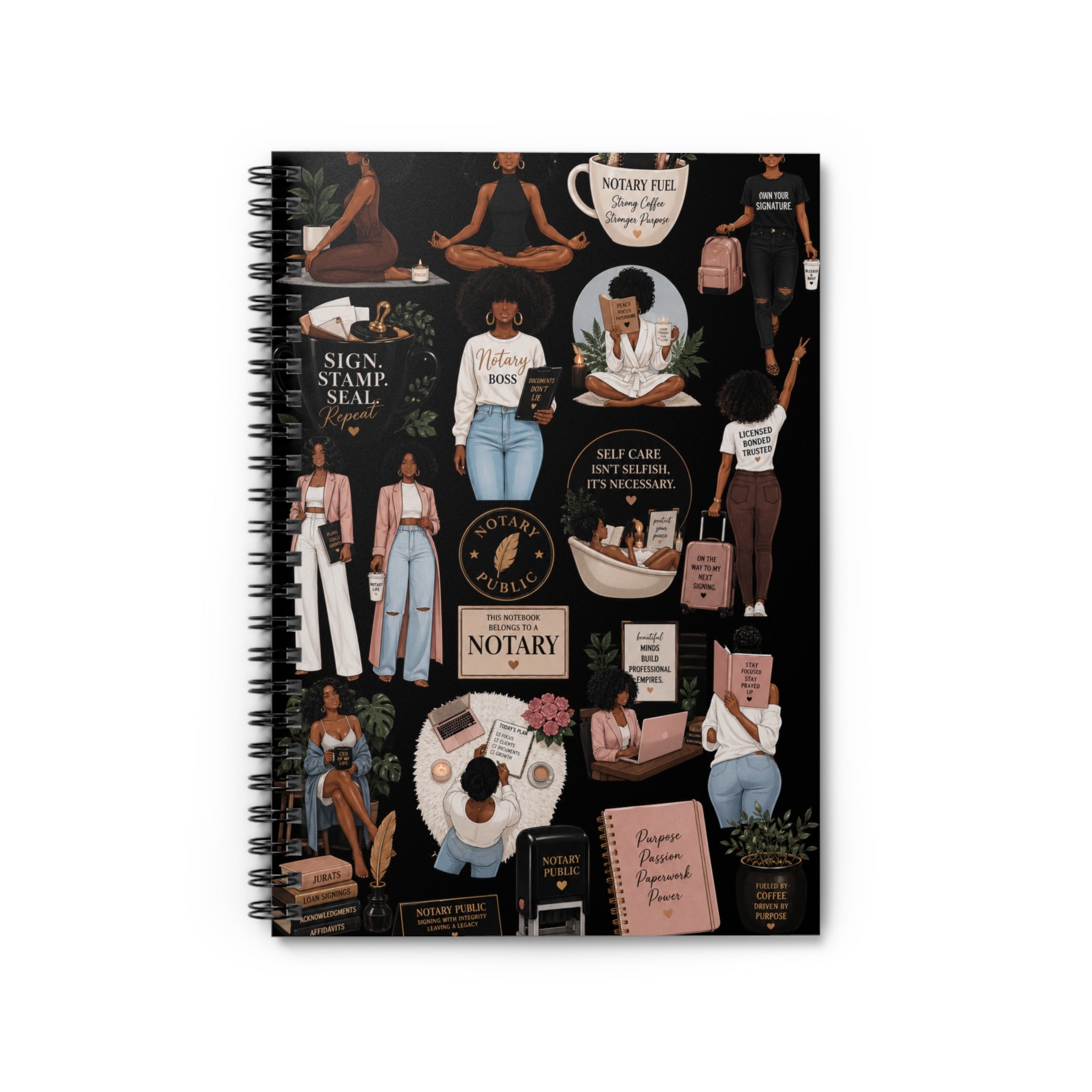 Notary Life | Self-Care & Success Spiral Notebook