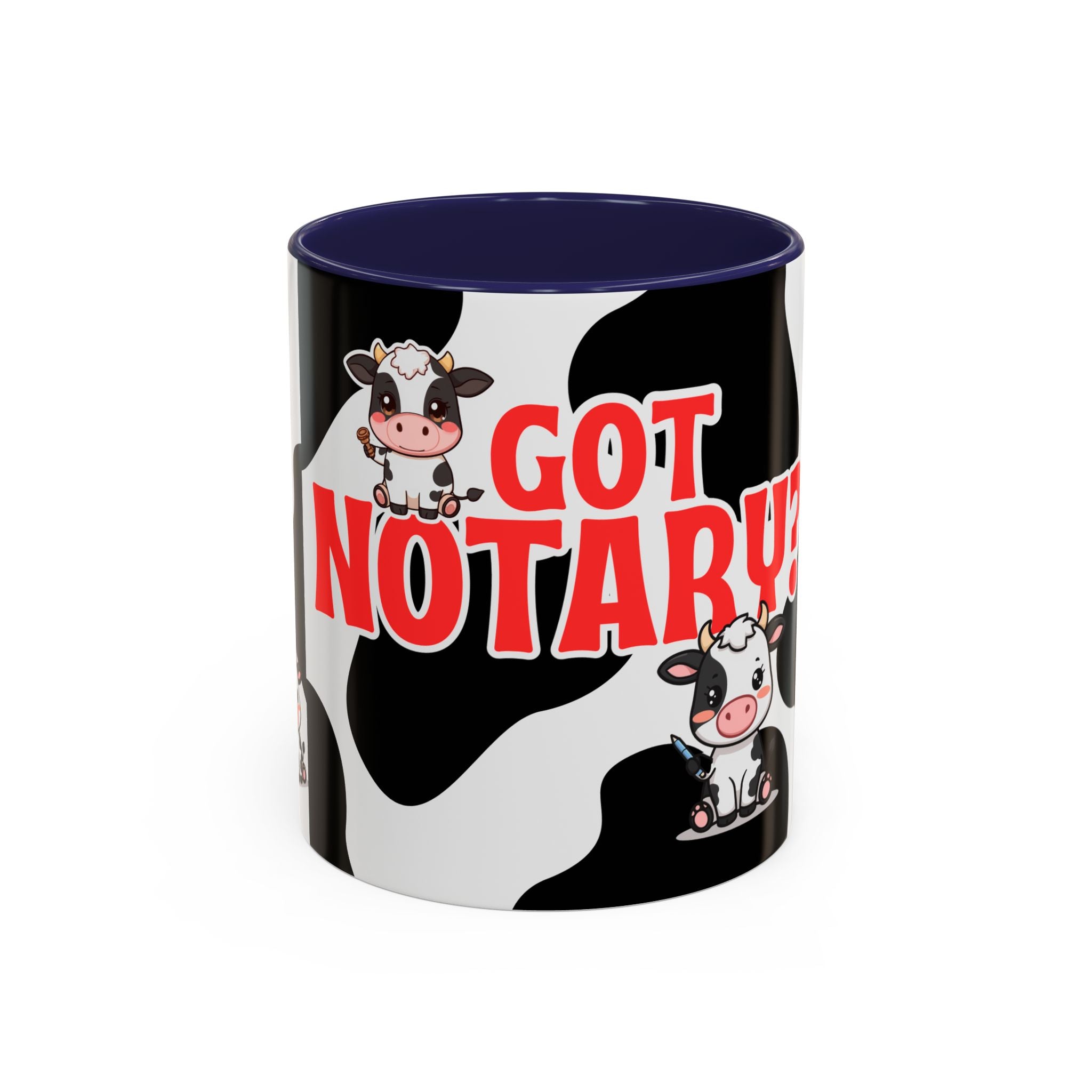 Got Notary? Cow Print Accent Coffee Mug | Funny Notary Public Gift | 11oz & 15oz