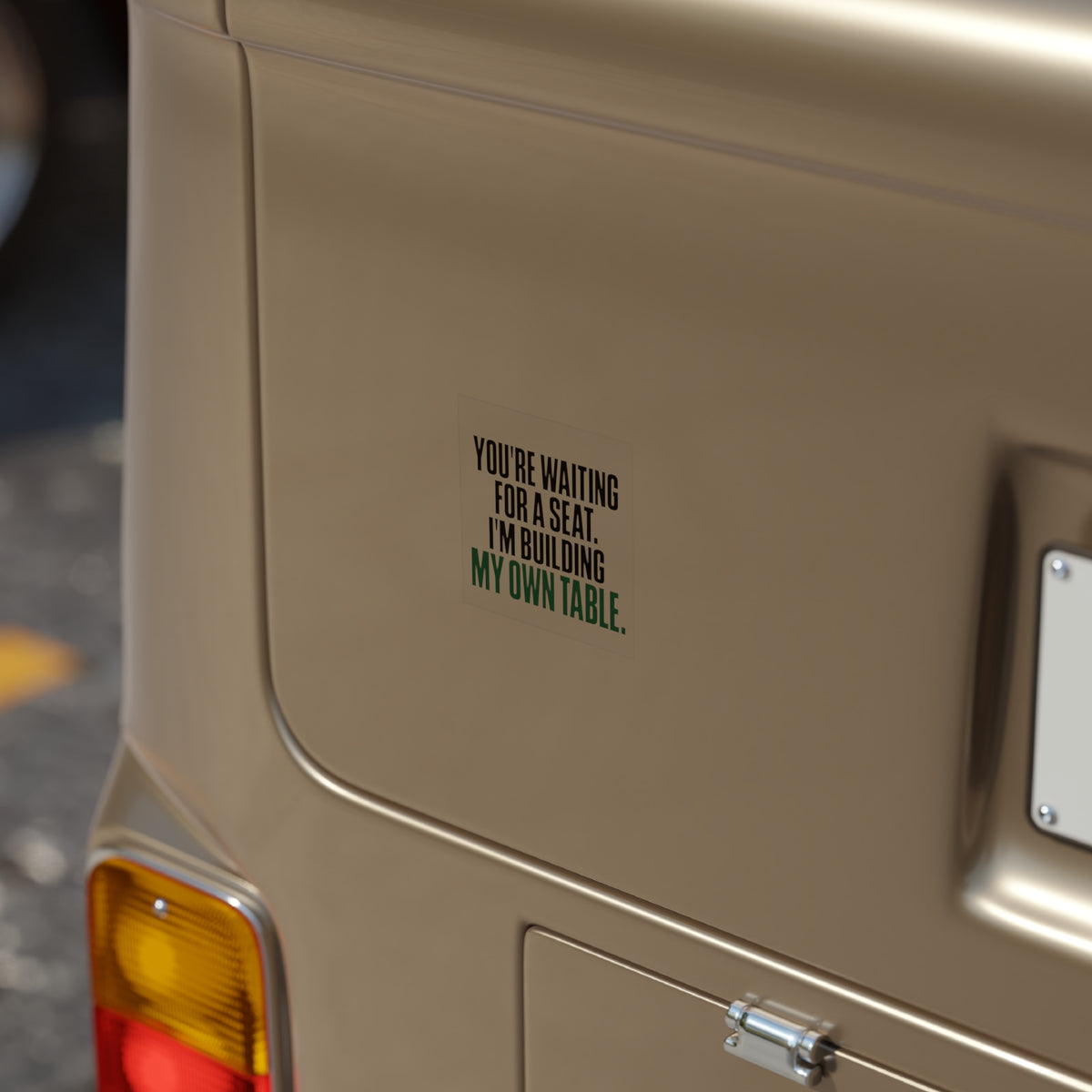 Building My Own Table Sticker — Transparent Outdoor Vinyl Decal