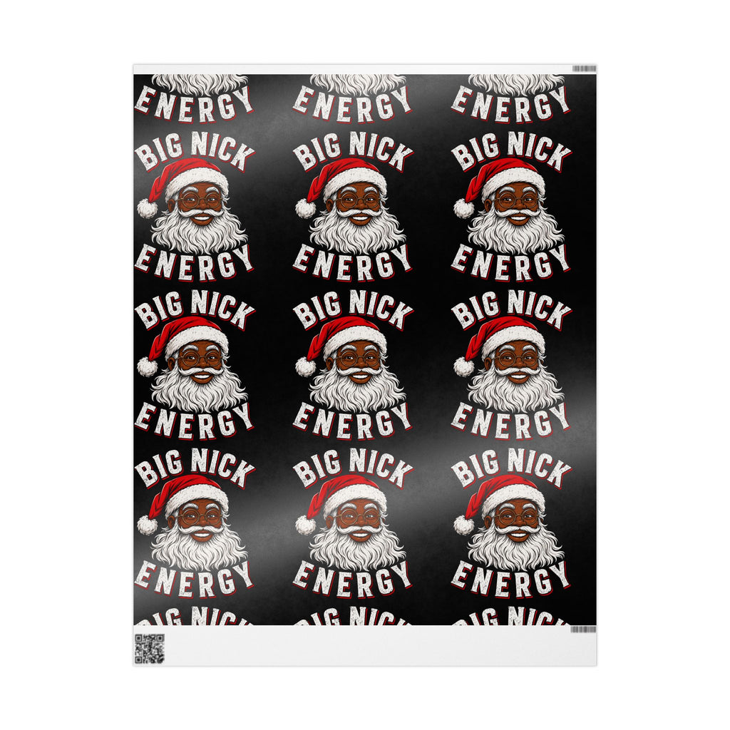 Big Nick Energy Black Santa Wrapping Paper
