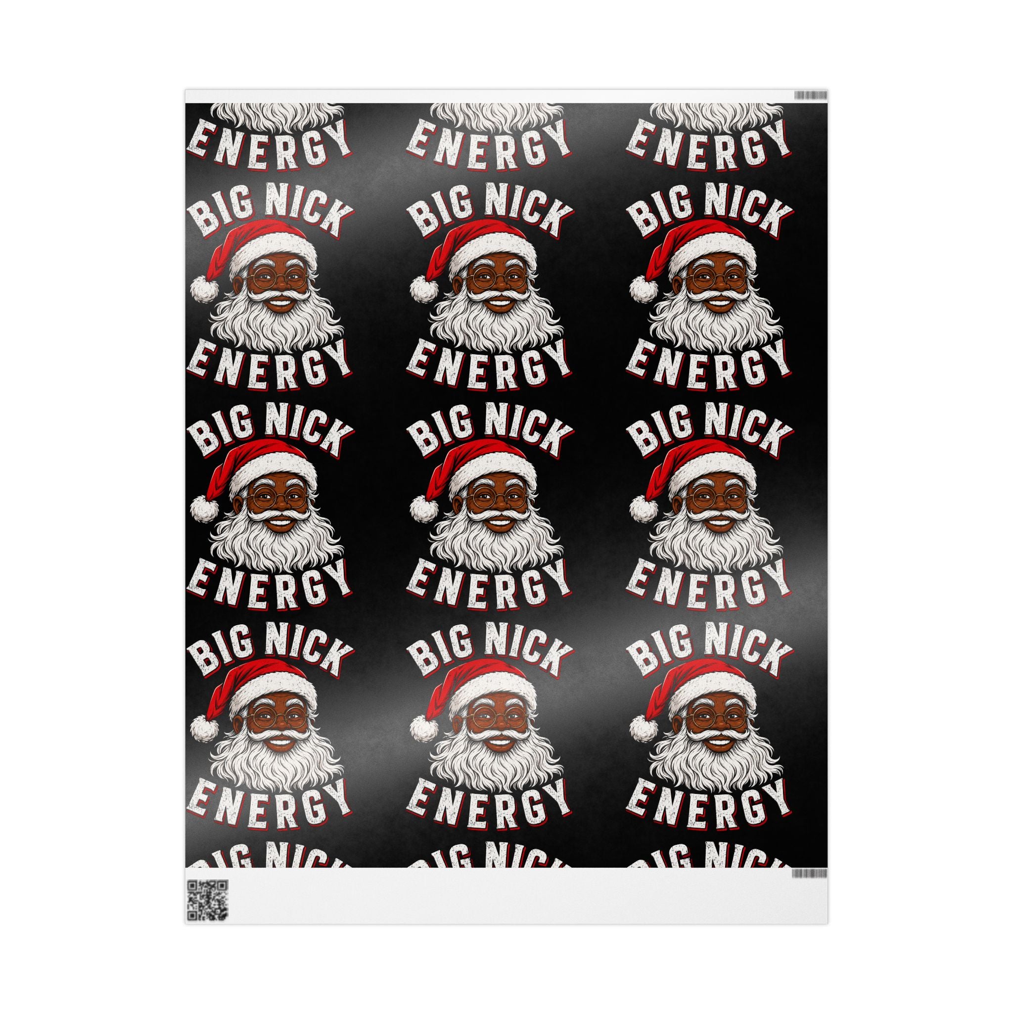 Big Nick Energy Black Santa Wrapping Paper