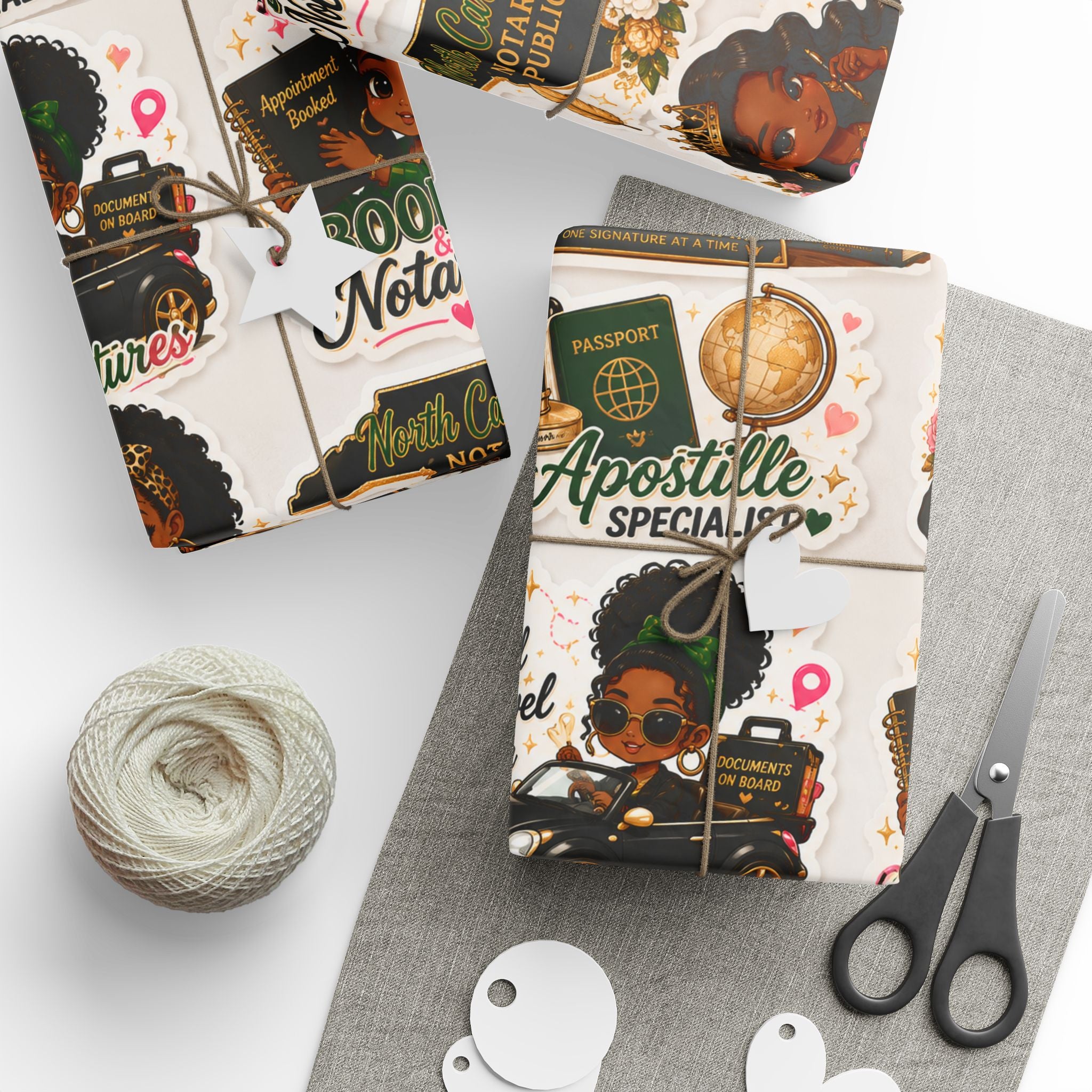 Notary Boss Wrapping Paper – Wrap it. Gift it. Make it official. 🎁🖊️✨
