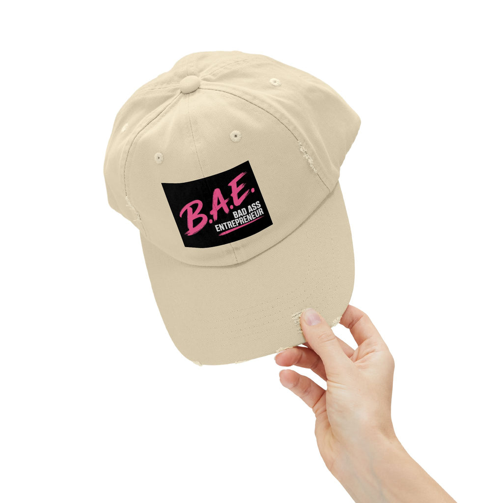 B.A.E. Bad Ass Entrepreneur Distressed Cap | Vintage Business Owner Hat