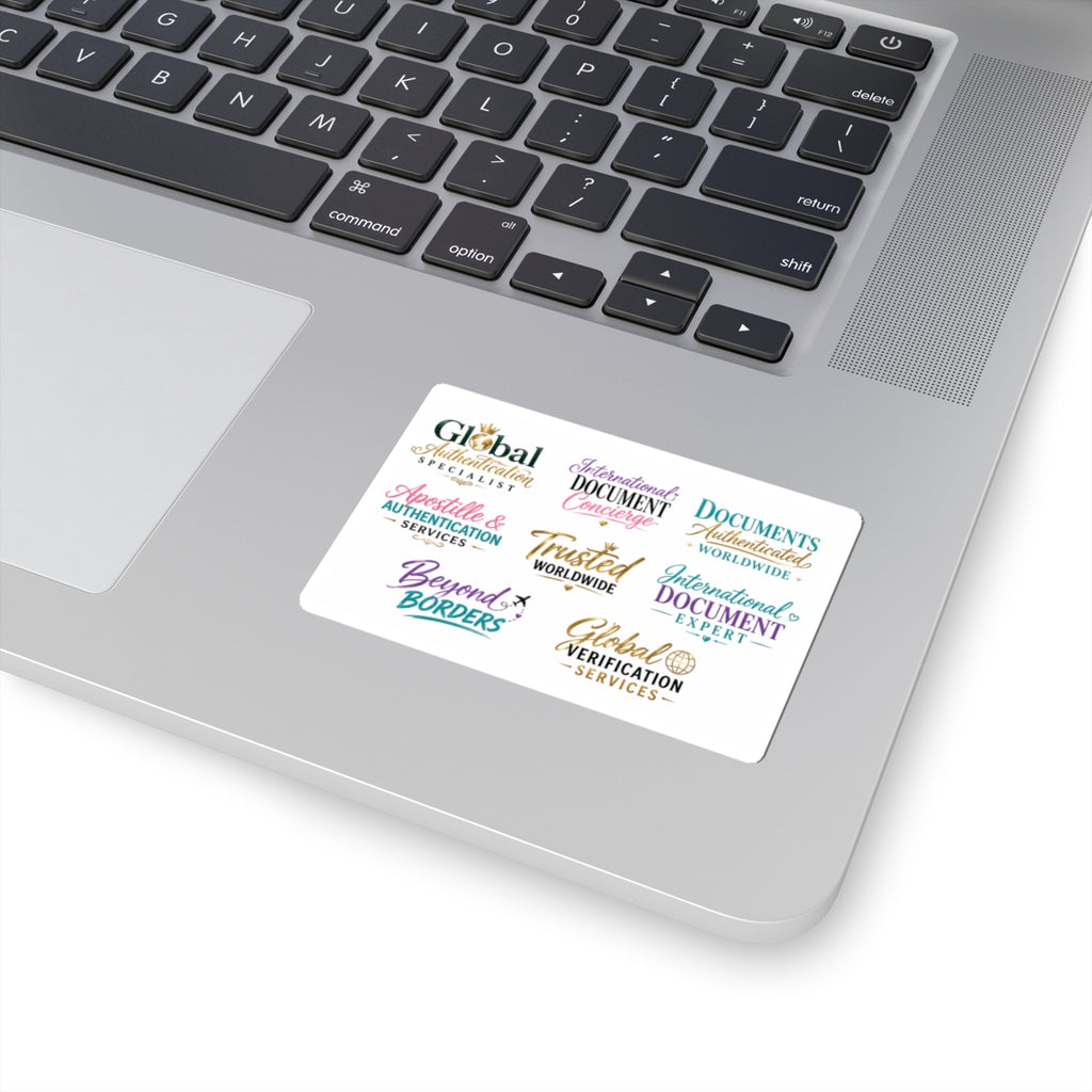 🌍 Professional Collection | International Document & Apostille Typography Stickers