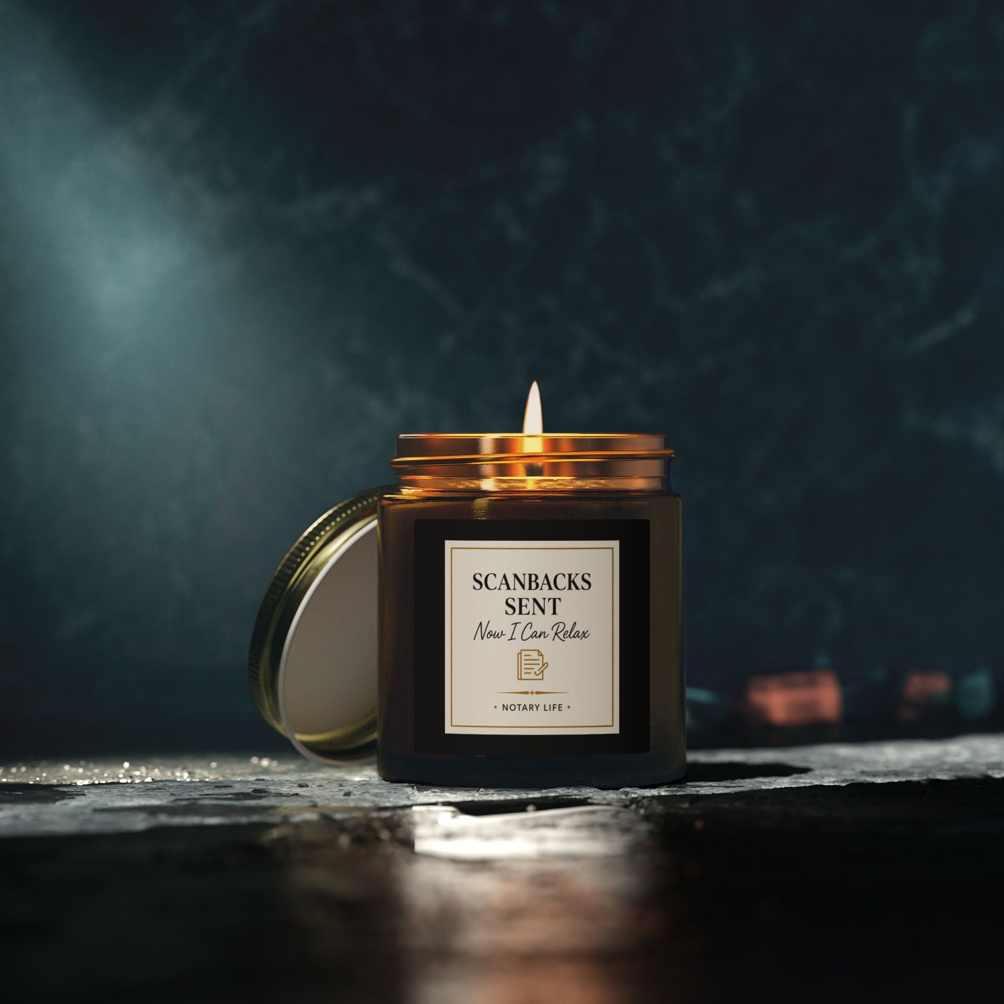 Scanbacks Sent. Now I Can Relax. | Notary Life Scented Candle Coconut Apricot Wax(4oz & 9oz)