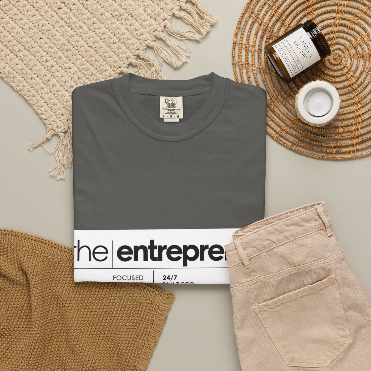 The Entrepreneur Garment-Dyed T-Shirt — Focused, Fearless, Funded Business Owner Tee