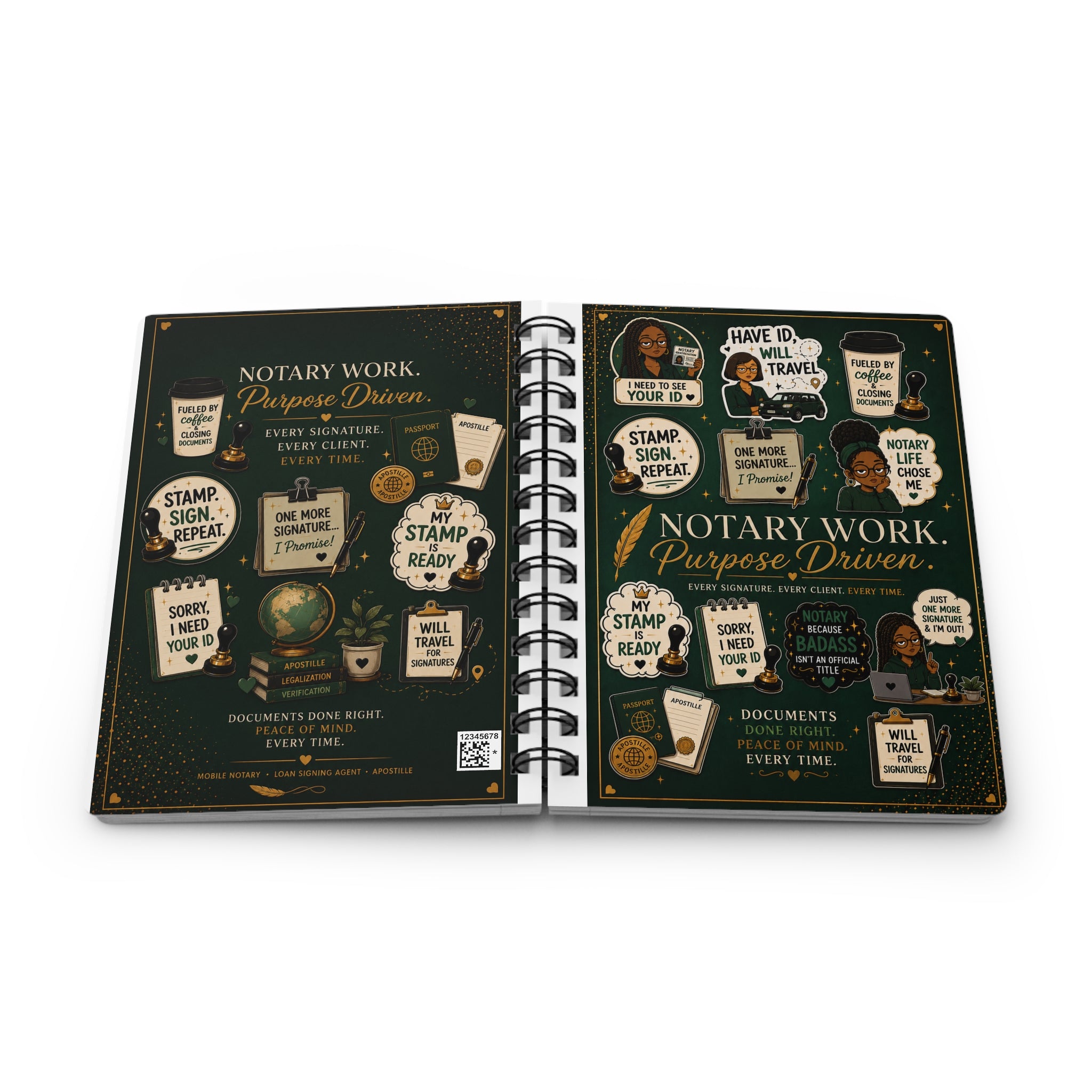 Notary Work. Purpose Driven. | Hardcover Journal for Notaries & Loan Signing Agents