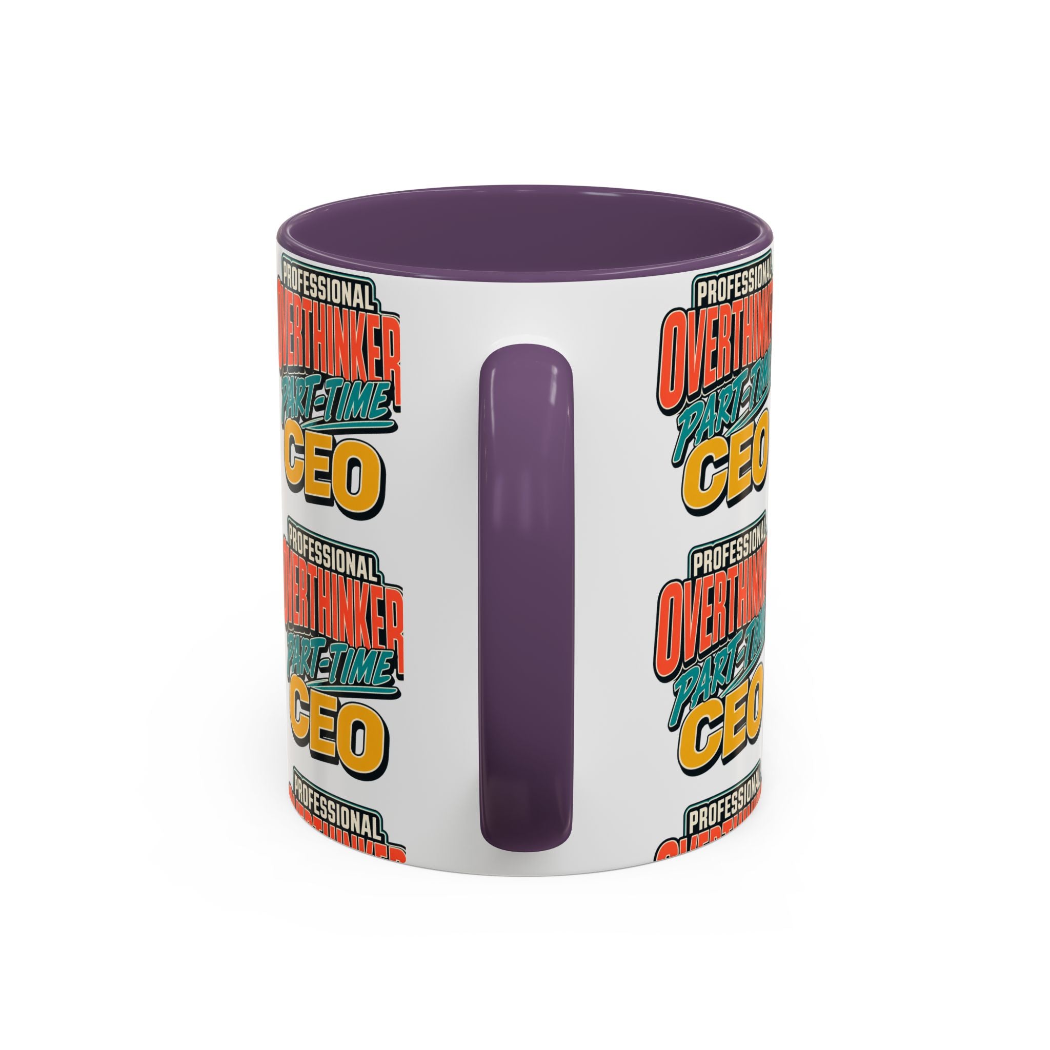 Professional Overthinker Part-Time CEO Mug | Funny Small Business Owner Coffee Cup | Entrepreneur and Side-Hustle Gift