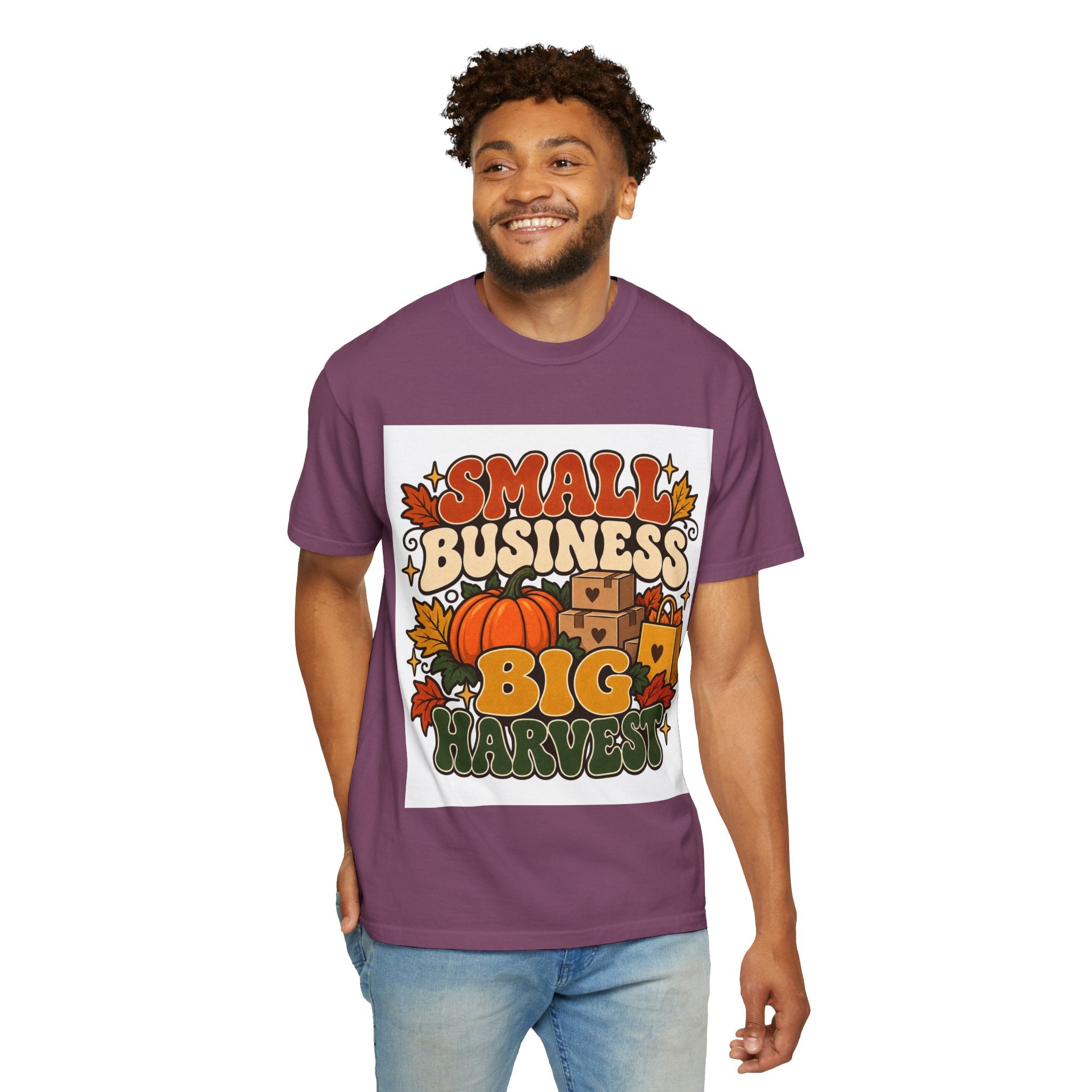 Small Business Big Harvest T-Shirt — Fall Entrepreneur Garment-Dyed Tee