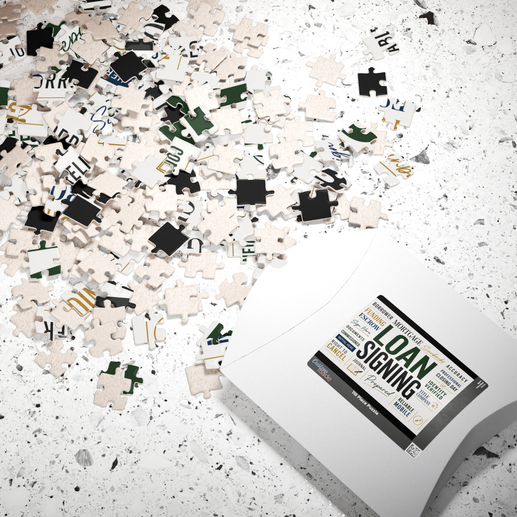 Loan Signing Word Art Jigsaw Puzzle | 110, 252, 520 & 1,014 Pieces