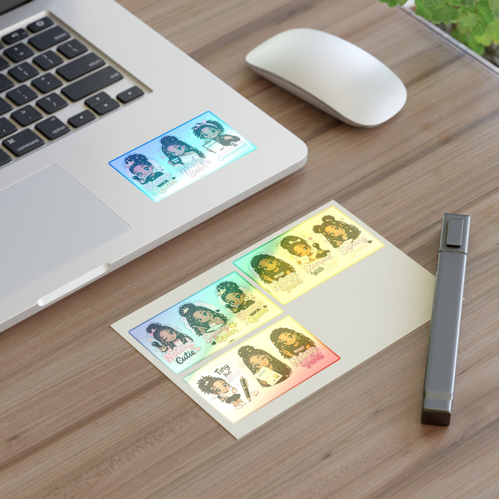 Black Girl Notary Sticker Sheet — Cute & Commissioned Notary Stickers