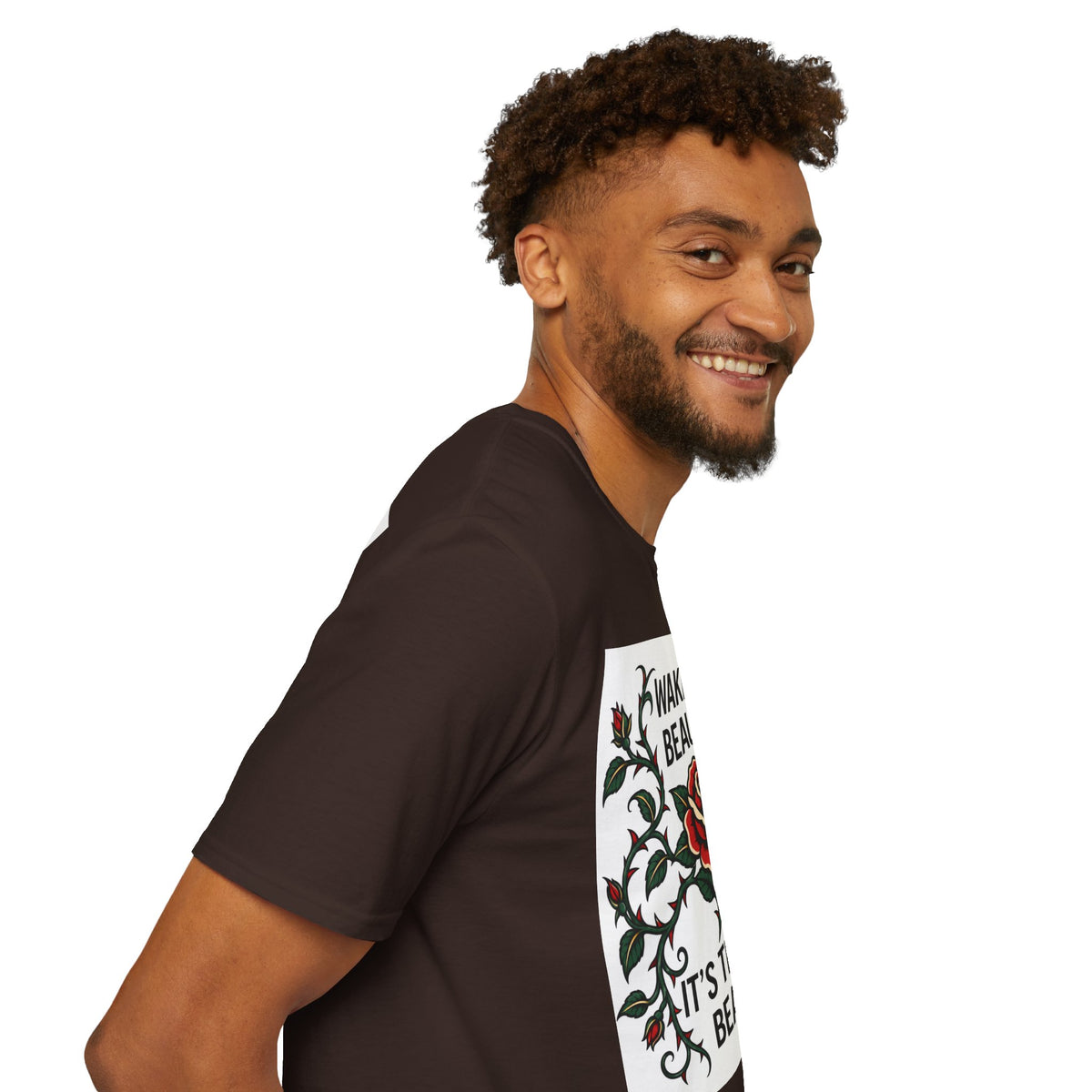 Wake Up Beauty, It’s Time to Beast Tee — Rose & Thorn Graphic Shirt