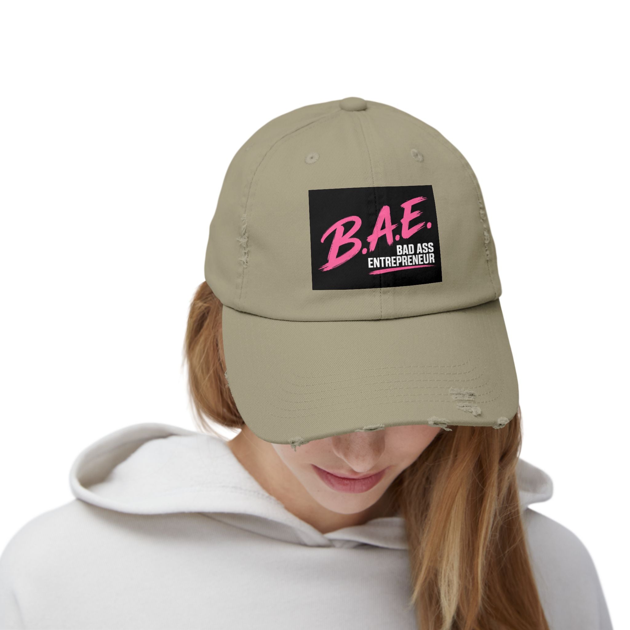 B.A.E. Bad Ass Entrepreneur Distressed Cap | Vintage Business Owner Hat