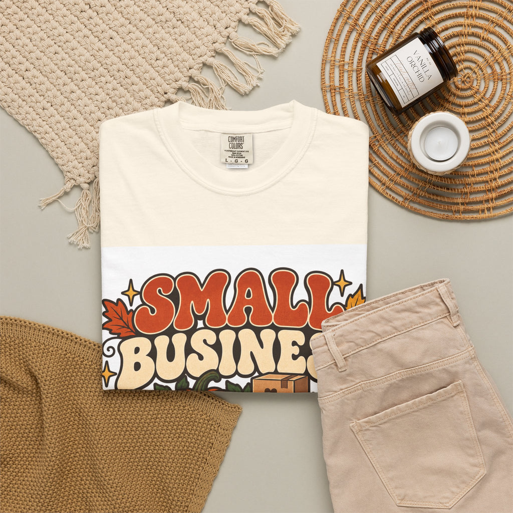 Small Business Big Harvest T-Shirt — Fall Entrepreneur Garment-Dyed Tee