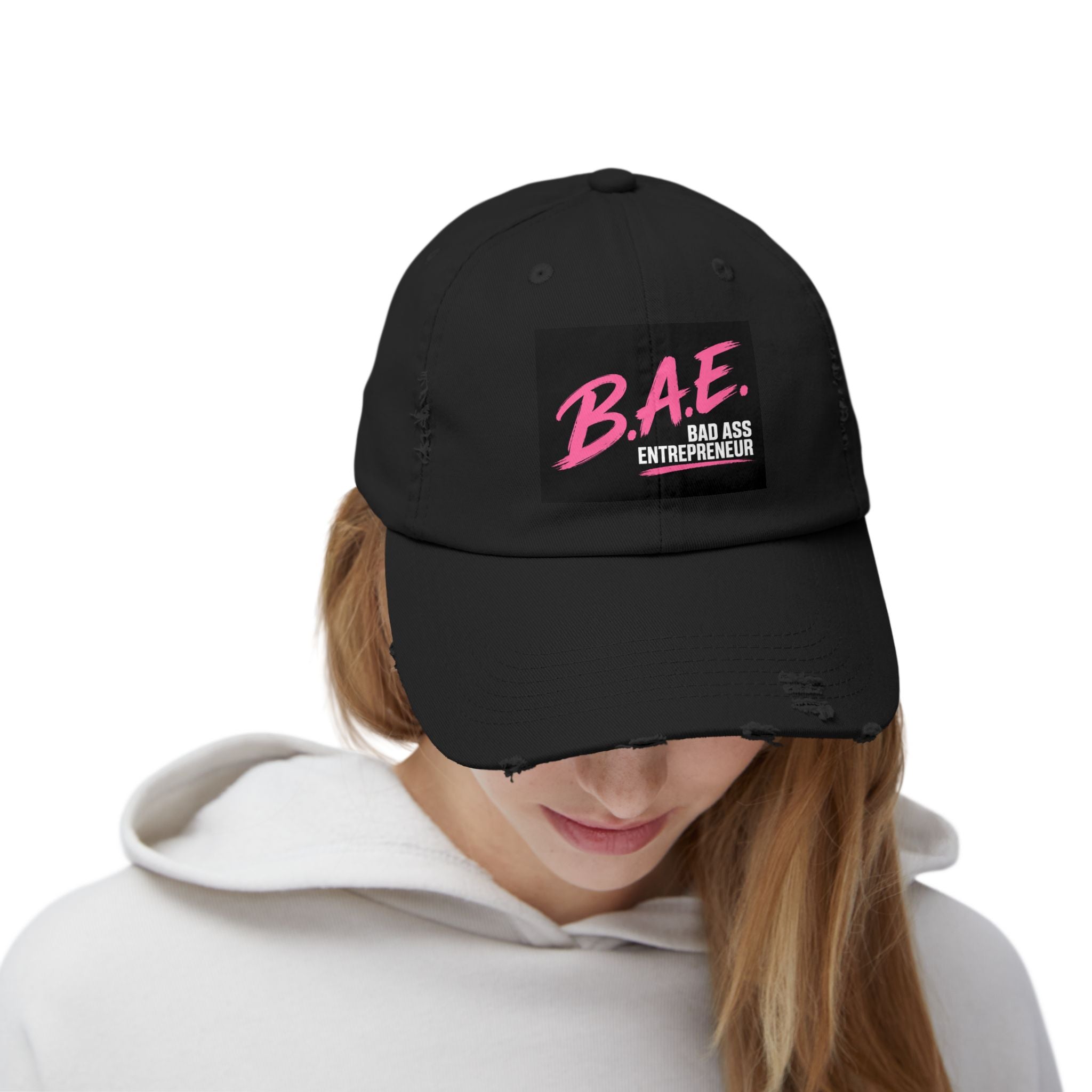 B.A.E. Bad Ass Entrepreneur Distressed Cap | Vintage Business Owner Hat