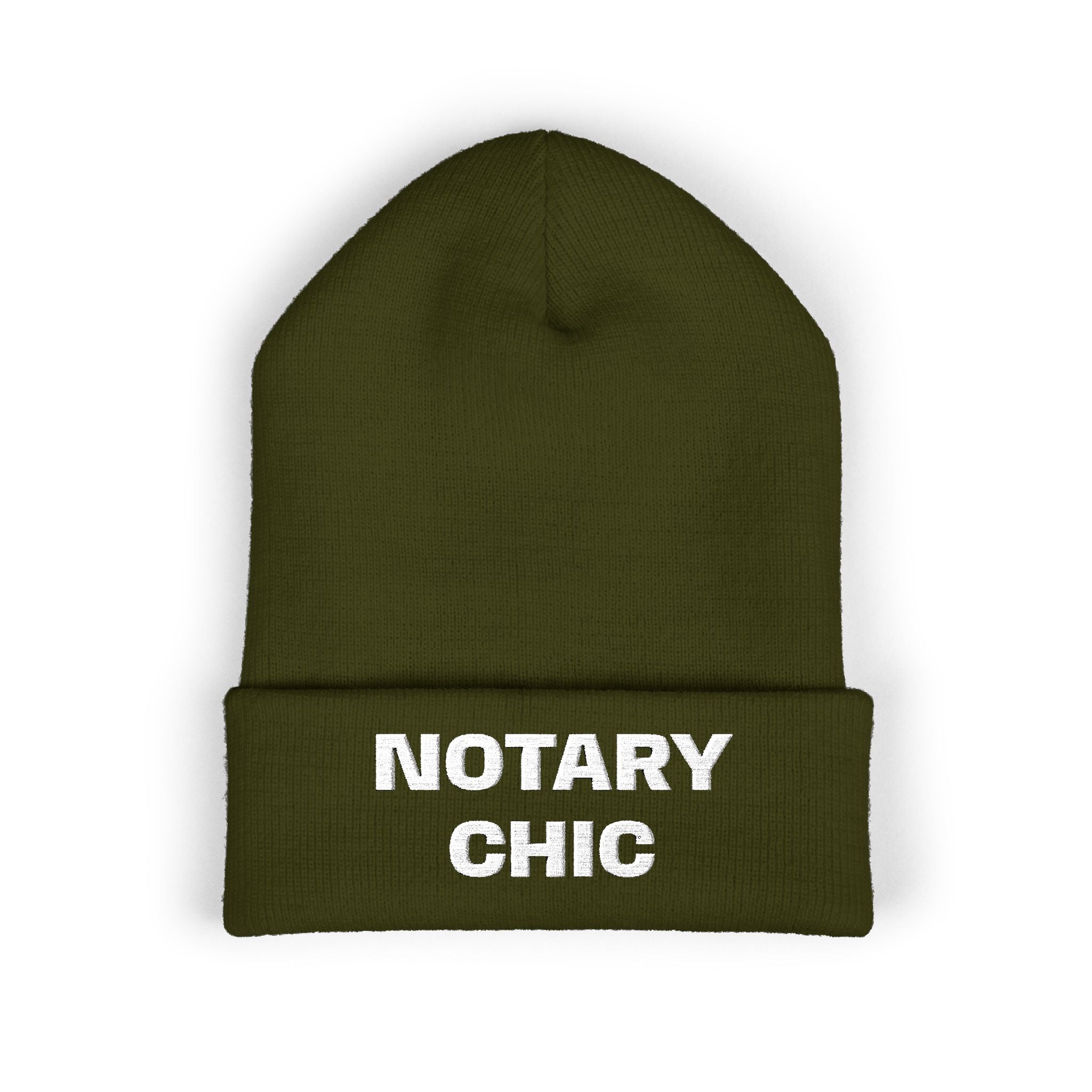 Notary Chic Embroidered Cuffed Beanie | Cozy Notary Public Winter Hat