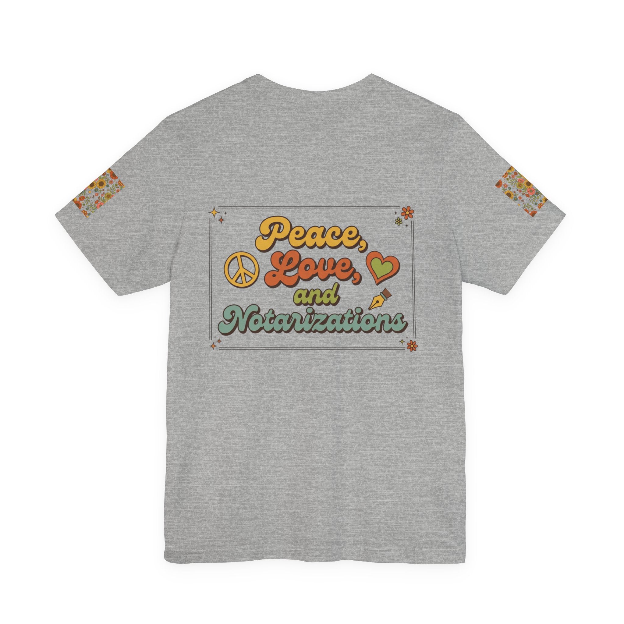 Peace, Love & Notarizations Unisex Jersey T-Shirt ☮️❤️🖋️