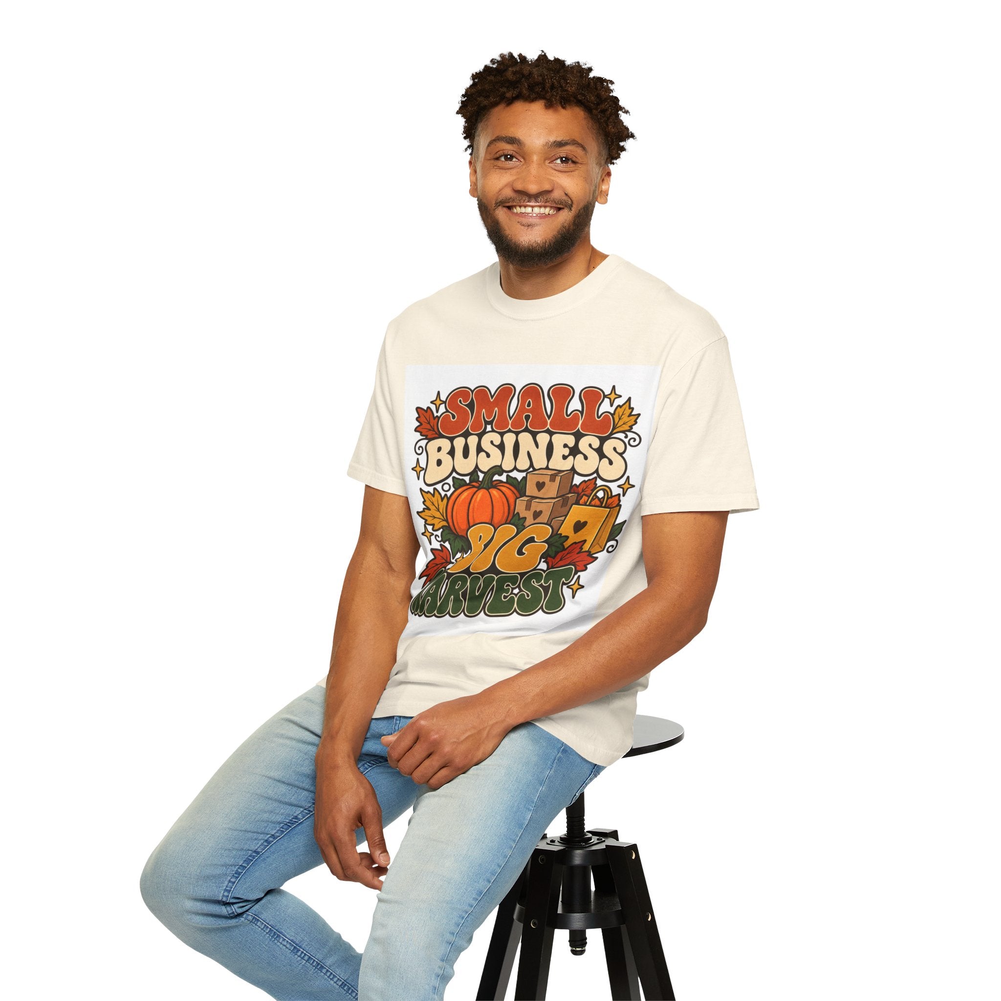 Small Business Big Harvest T-Shirt — Fall Entrepreneur Garment-Dyed Tee