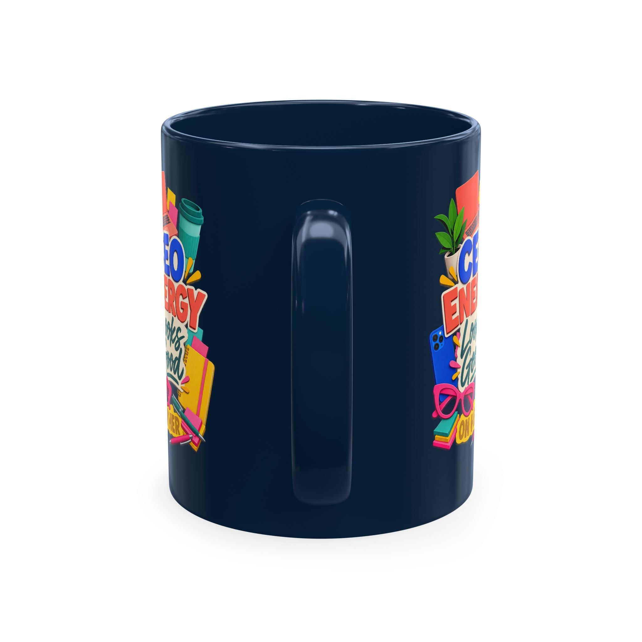 CEO Energy Looks Good on Her Mug | Women in Business Coffee Cup | Female Entrepreneur Gift | Boss Lady Office Mug