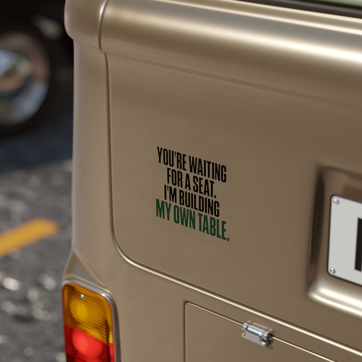 Building My Own Table Sticker — Transparent Outdoor Vinyl Decal