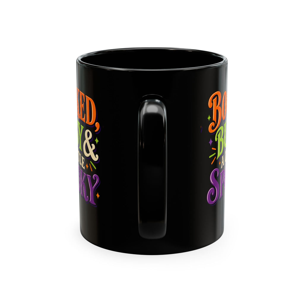 Booked, Busy & a Little Spooky Mug — Halloween Book Lover Coffee Cup