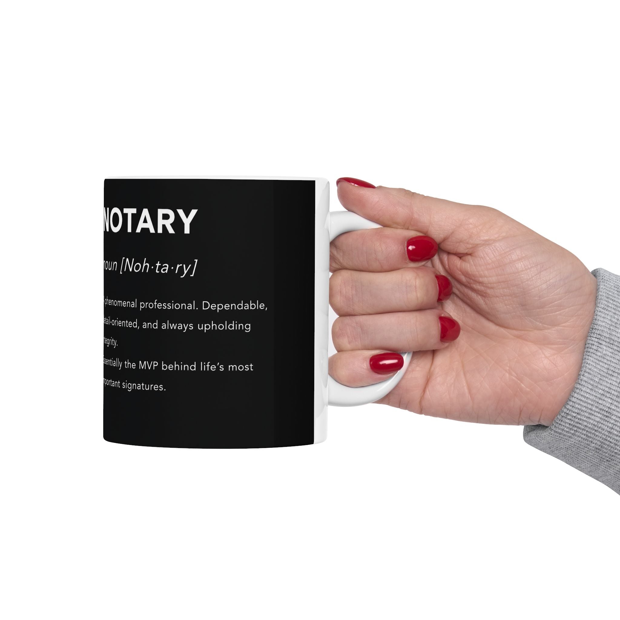☕ Notary Definition Coffee Mug | Minimalist Notary Mug | Notary Public Gift | Loan Signing Agent Coffee Cup | 11oz & 15oz Ceramic Mug