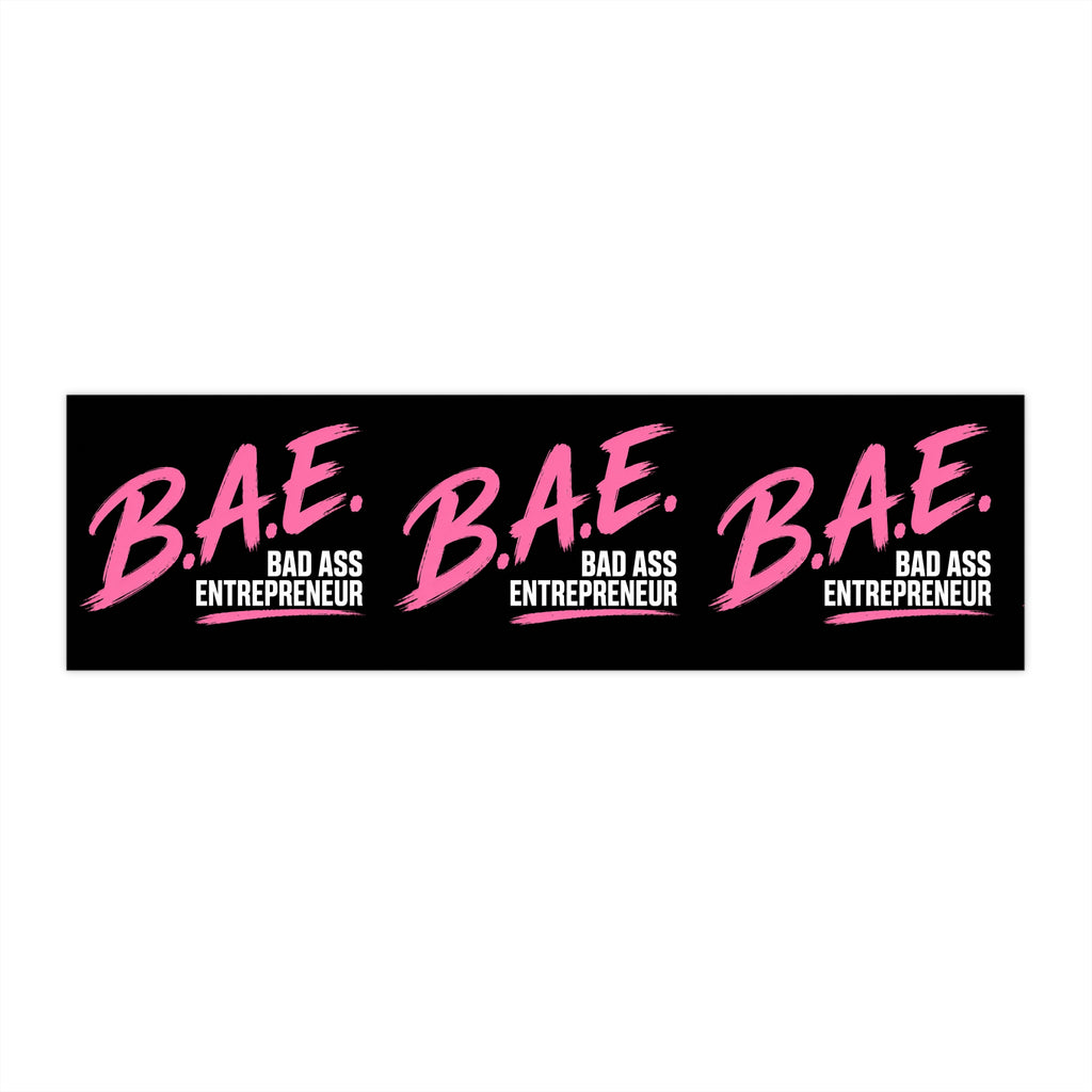 B.A.E. — Bad Ass Entrepreneur Matte Vinyl Bumper Sticker