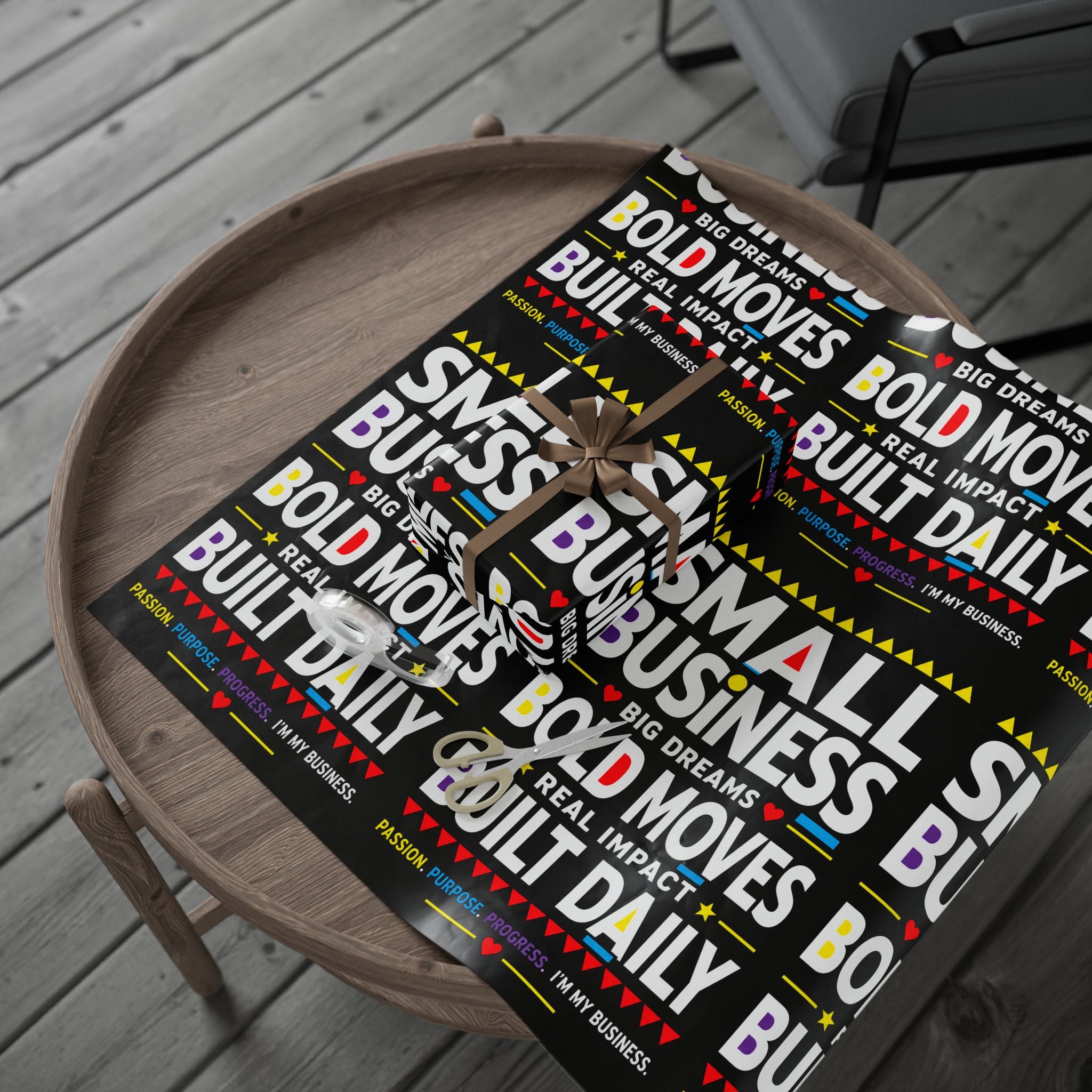 Small Business. Big Dreams. Bold Moves. Wrapping Paper – Entrepreneur Gift Wrap🎁✨