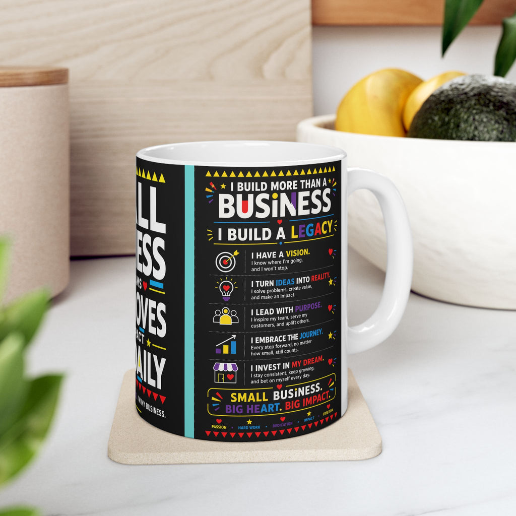 Small Business. Big Dreams. Bold Moves. Coffee Mug | Entrepreneur Gift | Business Owner Motivation Mug | 11oz & 15oz Ceramic Cup