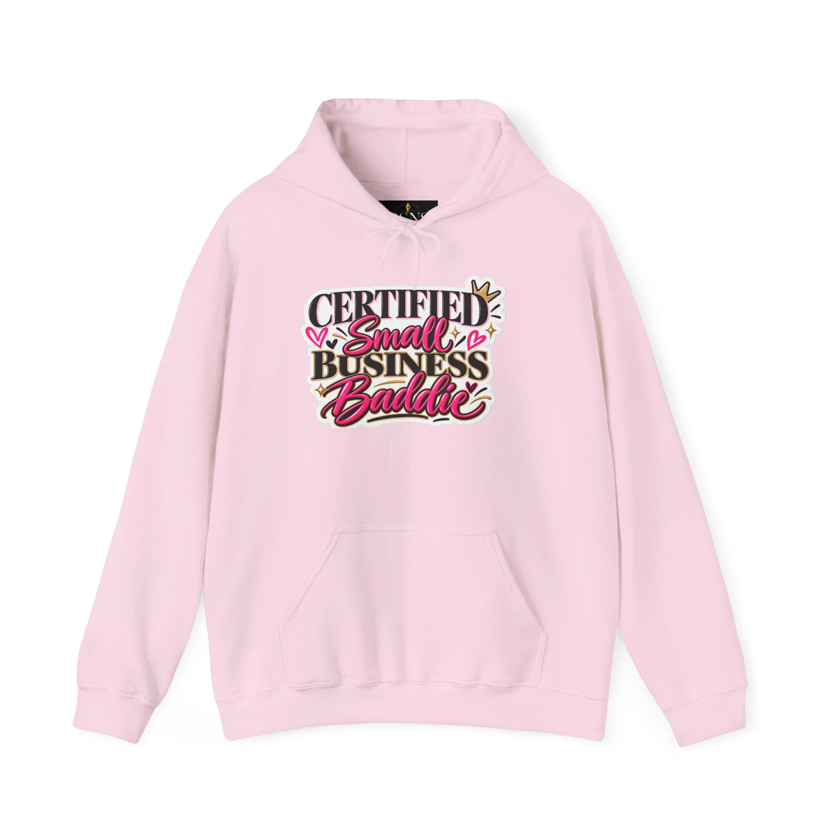 Certified Small Business Baddie Hoodie — Bold Women Entrepreneur Graphic Sweatshirt